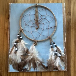 LAKOTA Native American DREAM CATCHER leather beaded feather New - Picture 1 of 4