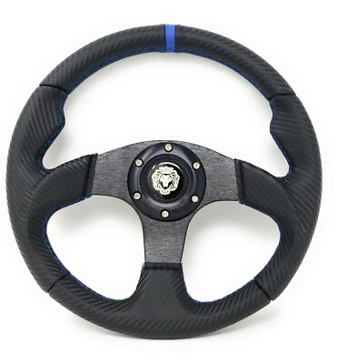 Carro de golf EZ-GO TXT RXV volante azul con adaptador de buje 3 radios Foto 1 de 4