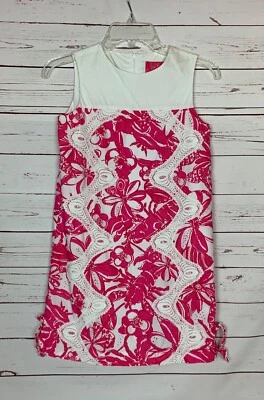 Lilly Pulitzer Jubilee by Angie Harmon Girls 14 Pink White Floral Lace Dress - Image 1 of 4