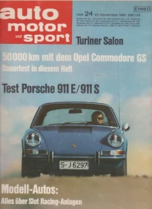 auto motor sport Heft 24 November 1968 Porsche 911 Opel Commodore GS BMW Alpina - Bild 1 von 2