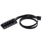 1 To 5 4-Pin Pwm Cpu Fan Hub Cooling Splitter Adapter Braided Power Cabl.L8