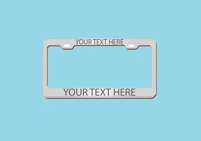 ENGRAVED Stylish Stainless Steel License Plate Frame for Cars - Image 1 of 4