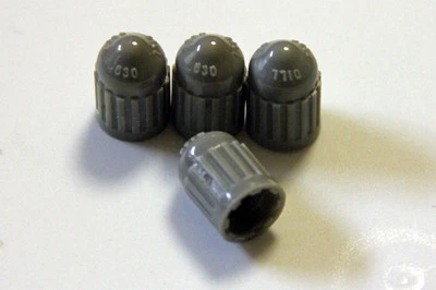 NOS 1993 93 FORD MUSTANG SVT COBRA & COBRA R MODEL GRAY DILL VALVE STEM CAP SET - Image 1 of 3