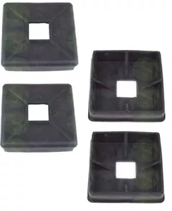 RV Bumper End Caps Rubber Plug Cover 4" Square Vented Camper Trailer - 4 Pack - Picture 1 of 1