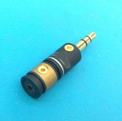 1PCS 3.5mm 3 Pole Male Repair headphone Gold plated Plug Metal Audio Replacement - Image 1 of 4