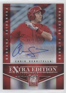 2012 Elite Extra Edition Aspirations Die-Cut Signatures Chris Serritella Auto