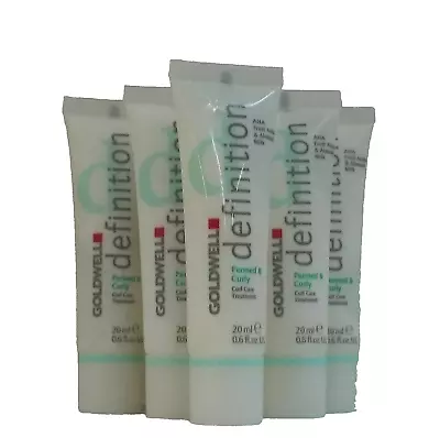 Lot 5 Goldwell Definition PERMED & CURLY Curl Hair Care Treatment .6oz Tubes - Image 1 of 2