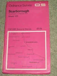 Ordnance Survey Landranger 1:50,000 sheet 101 Scarborough - 1976 - Bild 1 von 2