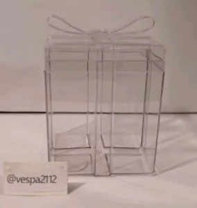 Target Bullseye Playground Christmas Gift Box Clear Plastic Present  - Picture 1 of 5