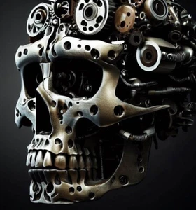 Mechanic Skull Vinyl Sticker Decal For Water Bottle Laptop Car - Picture 1 of 1