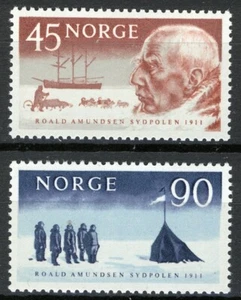 Noruega 1961, NK 502-03, Roald Amundsen 50 aniversario llegada polo sur MNH - Imagen 1 de 1