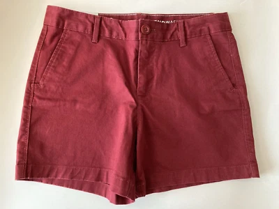 Pantalones Cortos Eddie Bauer Para Mujer 4 Granate Leyenda Lavado Elastizados Ligeramente Curvilíneos Puños Nuevos con Etiquetas Foto 1 de 4