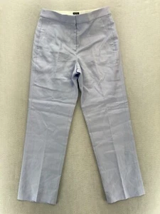 J.Crew Kate Dress Pants Women's 4 Light Purple Linen Blend Straight Leg Mid Rise - Picture 1 of 14