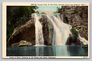 Postcard Oklahoma Ardmore Davis Turner Falls 70 Feet High Unposted  F747