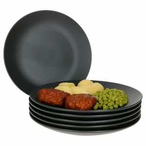 Mambocat Lampart Nero 6-tlg. Essteller Set I Schwarz I Speiseteller I Steingut - Bild 1 von 7