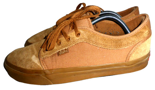VANS POP CUSH SCARPE DA GINNASTICA STRINGATE DA UOMO IN PELLE MARRONE TAGLIA UK 10 5 EU 45 US 11 5 OTTIME CONDIZIONI