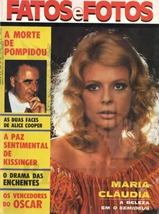 1974 Alice Cooper Anton LaVey Pompidou Gaulle Twiggy Ira Furstenberg H Kissinger - Picture 1 of 11