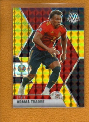Adama Traore 2021 Panini Mosaic UEFA Choice Black Gold Prizm #162 Spain /8 - Image 1 of 4