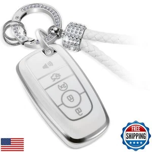 CTRINEWS for Ford Key Fob Cover with Luxury Diamond Braided Keychain, Upgrade - Picture 1 of 5