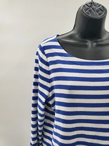 Jones New York Sport Women's Striped Blue, Black & White Dress Size XL LS - Picture 1 of 14