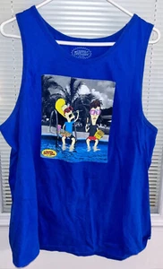 Beavis & Butt-Head Shirt Tank Mens Shirt Blue Sz Large NWOT MTV 80s-90s Pool - Picture 1 of 5
