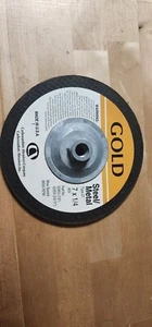 GOLD CARBORUNDUM 02854 METALLSCHLEIFSCHEIBE 7"" x 1/4"" x 5/8""-11 Stahl Neu - Bild 1 von 2