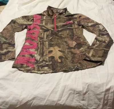 Camisa Pullover Mossy Oak Hunting Infinity 1/4 Cremallera Marrón Camuflaje Elastizada Talla L Foto 1 de 4