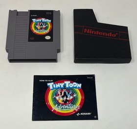 NES Nintendo - Tiny Toon Adventures w/ Manual & Dust Cover - Tested Konami 1991