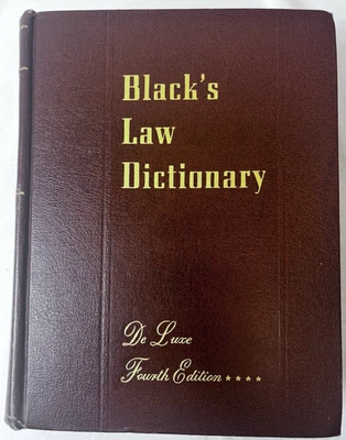 Black's law Dictionary  De Luxe Fourth Edition - 1951 HC - Image 1 of 4
