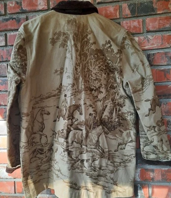Vintage Ralph Lauren Womens Medium Horse Scene Jacket Barn Coat Canvas Tan RL - Image 1 of 4