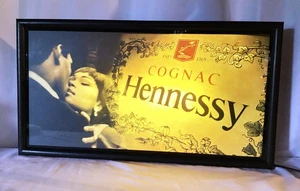 Hennessey Cognac Bar Leuchtschild Neon Hintergrundbeleuchtung 28 x 15 Zoll - Lesen - Bild 1 von 8