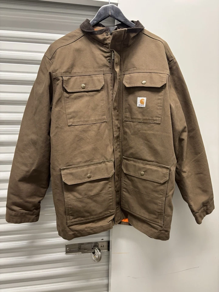 Vintage Carhartt Field Coat Removable Quilt Lining Mens Large RARE BROWN NWT - Image 1 of 2