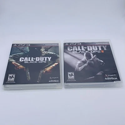 Lote de 2 Call of Duty: Black Ops 1 y Black Ops II 2 Sony PS3 Completo Probado en Caja Original Foto 1 de 4