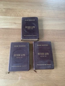 Meyers Reisebücher: Deutsche Alpen Band I , II & III von 1912 - Bild 1 von 7