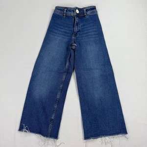 Zara Kids Gir's Wide Leg Jean Size 9 Blue - Picture 1 of 12