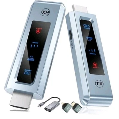 Wireless HDMI Transmitter and Receiver, HD Extender Plug & Play Portable Sliver - Image 1 of 4