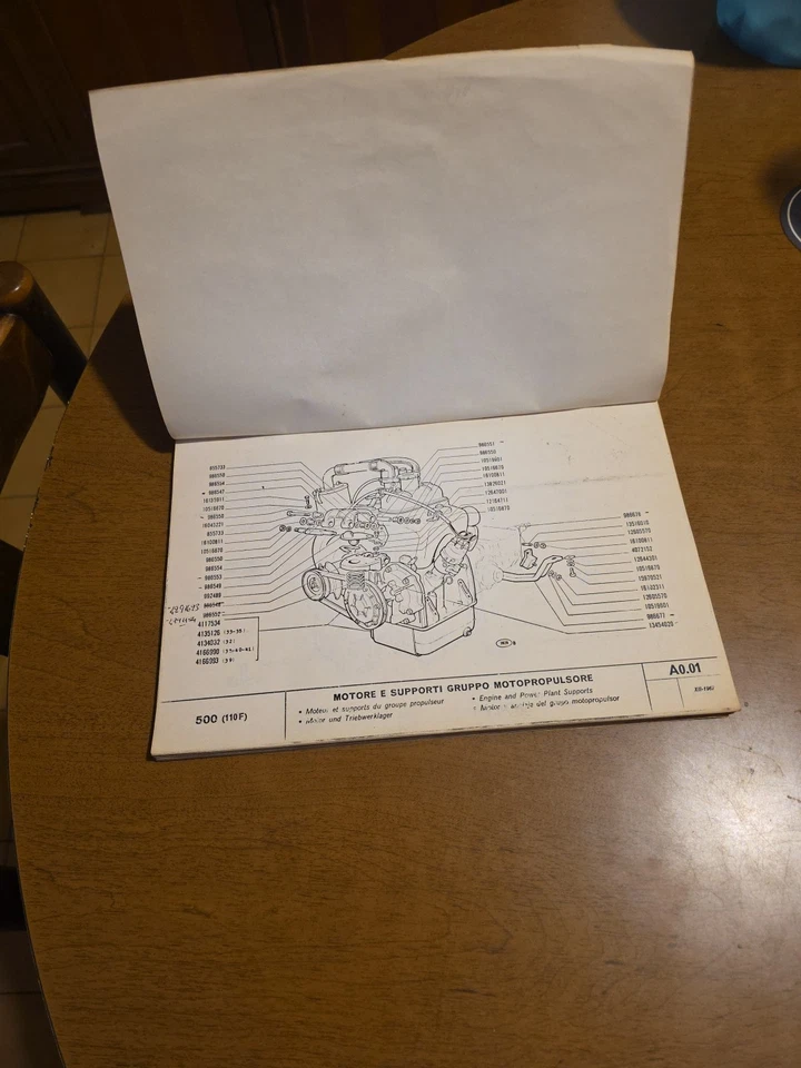 Libretto Uso e Manutenzione FIAT Per Officina  500 E  500 tipo 110 F  - Immagine 1 di 4
