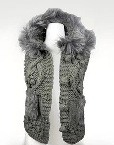 Alberto Makali Genuine Rabbit fur cardi coat Size Small Coatigan Vest Knit - Picture 1 of 12