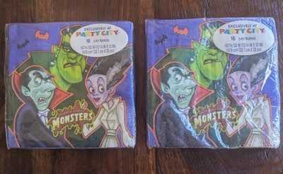 Servilletas Monstruos Universal Studios Frankenstein Drácula Fiesta Ciudad Halloween Foto 1 de 4