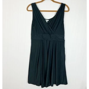 Soma Damen weiches Stretch Kleid kurz schwarz V-Ausschnitt ärmellos Large - Bild 1 von 5