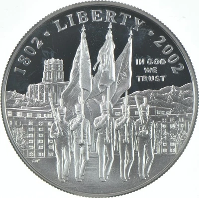 2002-W Proof West Point Army Military Commemorative Silver Dollar $1 *9226 - Image 1 of 3