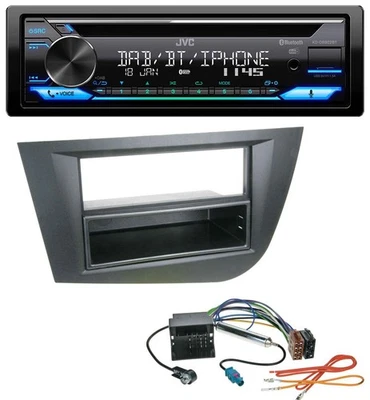 JVC Bluetooth MP3 USB DAB CD Autoradio für Seat Leon (ab 05) - schwarz - Bild 1 von 4