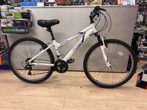 Used Apollo Jewel 26" Wheel 14" Frame White/Purple Womens Hybrid Bike - Picture 1 of 11