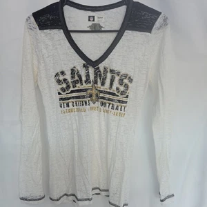 New Orleans Saints Shirt Ladies S weiß Langarm NFL Football Tee Damen - Bild 1 von 6