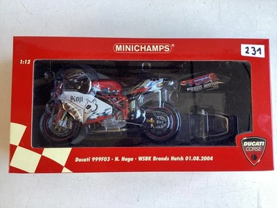 Minichamps Modell 1:12 Ducati 999F03 N.Haga WSBK Brands Hatch 2004 OVP neu ! - Bild 1 von 4