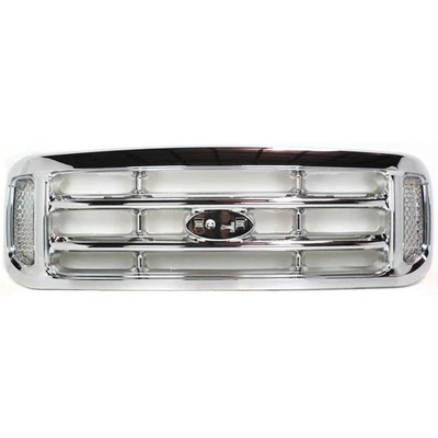 Grille For 99-2004 Ford F-250 Super Duty F-350 Super Duty Chrome Plastic - Image 1 of 4
