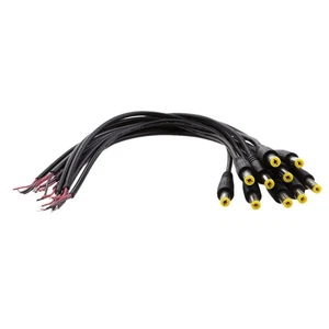 10pcs 12V 5.5x2.1mm Male DC Power Connector Cable Plug Wire For - Picture 1 of 7