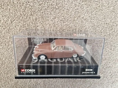 CORGI CLASSICS 1/43 - JAGUAR MKII SALOON METALLIC BRONZE DIECAST CAR 01802 - Image 1 of 2