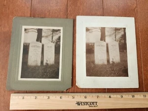 2 1905 Wayland Massachusetts Tombstone Mounted Photos - Picture 1 of 5