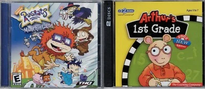 Rugrats Munchin Land and Arthur's 1st Grade Pc Sealed New XP Early Learning - Image 1 of 2